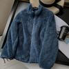 Gabinete Estilo Japonés 199! Nuevo Básico Otoño e Invierno 2023 Chaqueta Corta Holgada con Textura Acolchada de Cuello Alto Gruesa para Mujer