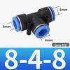 Conector de plástico tipo T pneumático para tubo de ar rápido diâmetro igual PE4mm8PY16 mm PEG10 diâmetro variável 12PW16