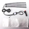 Luz de ambiente para el pie del coche transfronteriza CGHAO LED de colores activado por voz, luz de ambiente de respiración, control remoto USB para coche