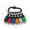 Ganchos de Almacenamiento Coloridos Sds en Dorado, Rojo, Plateado, Verde, Azul y Negro, 6 Piezas, Dos Ranuras, Mango Redondo, para Almacenamiento de Taladro Percutor Eléctrico