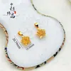 Bestseller de Xiaohongshu Método Antiguo Oro de Arena Chispa Ardiente Hielo Triturado Sueño Estelar Tejido Estrella Colgante Estrella Hueca Simple Versátil Collar