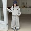 Conjunto de Primavera y Otoño para Niñas 2026 Nuevo Estilo Coreano Sudadera a la Moda con Adorno de Encaje Conjunto de Dos Piezas para Niños