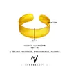 Pulsera Abierta Geométrica de Onda Europea y Americana de Moda Estilo Ins para Mujer, Pulsera Ancha Dorada Elegante al por Mayor