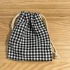518355 Pantalones de Estilo Japonés Sencillos de Cuadros Pequeños con Cordón y Bolsillo con Solapa Bolsa de Almacenamiento con Cordón Estilo Bosque Bolsa de Artículos de Tocador Fresca Almacenamiento Exterior