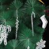 Colgador de Adorno para Bola de Navidad Transfronteriza Accesorios de Plástico Verde Transparente para Árbol de Navidad Herramienta de Gancho Pequeño en Forma de S Colgante