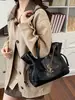 Bolso de Cadena Shujia para Mujer 2025 Nuevo de Moda Retro Europeo y Americano Tipo Tote con Acabado de Alta Gama, Gran Capacidad y Bolso Pequeño a Juego para el Trabajo