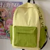 Mochila Grande de Estilo Universitario para Estudiantes de Primaria, Mochila Casual Dulce de Colores Caramelo Estilo Coreano para Salidas y Compras