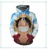 Sudadera con capucha y cuello alto con impresión digital 3D de One Piece King of Navigation Lufei, sudadera de animación para cosplay, venta directa