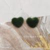 Lana de visón de imitación hebilla de bolsa de tela con forma de corazón de durazno hebilla de joyería de amor accesorios de joyería DIY