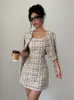 Conjunto de Dos Piezas de Falda Corta y Vestido Elegante Estilo Chanel para Mujer, Moda Transfronteriza Europea y Americana 2026