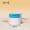 Frasco dosador de creme facial de plástico PP, pote grande de argila branca e sal marinho para cera de cabelo de 150g, pote de tratamento capilar e removedor de maquiagem de 200g 300ml