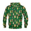 Nueva Serie Navideña 3 Periférico Personalizado Casual con Estampado Sudadera con Cremallera de Manga Larga Ropa Gruesa de Algodón Invierno