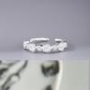 Anillo de plata de ley 925 con forma de rosa para mujer, sencillo, artístico, dulce, fresco y elegante, abierto, J5422