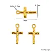 Acero Inoxidable Chapado al Vacío Oro 18K Colgante de Cruz Colgante Árbol de la Vida Pendientes DIY Collar Accesorios de Joyería