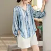 Foto Real da Versão Coreana 2026 Camiseta Camisa Top Estampada Versátil Criativa Soltinha que Esconde a Barriga Afinando Respirável para Mulheres