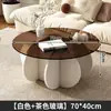 Mesa de centro de vidrio para uso doméstico, mesa auxiliar moderna de lujo ligero, mesa pequeña simple y moderna para sala de estar de apartamento pequeño, mesa de té minimalista