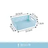 Cesta de almacenamiento de plástico, caja de almacenamiento de bocadillos para escritorio, estante de almacenamiento, cesta de almacenamiento, cesta de almacenamiento rectangular, cesta de baño