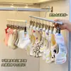 Nuevo tendedero de acero inoxidable para calcetines para bebés recién nacidos, niños pequeños, calcetines, ropa interior, tendedero de pinzas múltiples para niños