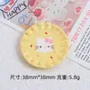 Prato de gatinho fofo criativo para brincar com comida desenho animado feito à mão DIY joias acessórios cola de creme resina material de pequenos acessórios