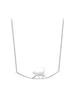 Colar Gatinho Delicado Feminino Prata Esterlina 925 ins Moda Alto Padrão Sensação Popular na Internet Nicho Sensação de Design Animal Corrente de Clavícula