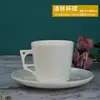 [Xícara e Pires de Café Branco Puro de Tangshan com Logotipo Personalizado, Xícara e Pires de Chá da Tarde Estilo Nórdico com Design Floral Completo e Logotipo de Imagem Personalizável]
