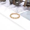 Anillo de Amistad de Cadena Trenzada Bloque de Cadena Anillo de Diamante Personalizado Retro Celebridad de Internet Venta al por Mayor Estilo Exquisito de Lujo Ligero
