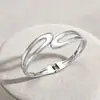 Pulsera de Acero de Titanio de Oro de 18 Quilates Exagerada Estilo Ins Europeo y Americano Moda Elegante Brillante Simple Accesible Lujo Pulsera de Acero Inoxidable de Primavera