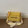 Bolsa casual lisa estilo universitário de um ombro bolsa casual da moda com letras 2026 nova bolsa tote grande capacidade da moda