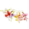 Llavero de Tulipán Estilo Europeo y Americano Accesorio de Moda Encanto para Bolsa Ins Estilo Simple Colgante Colgante de Flor Artificial de PU