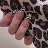 Amor Borboleta Francesa Unhas Portáteis Flores de Diamante Little Red Book Manicure Unhas Postiças Atacado Celebridade da Internet Estilo Quente