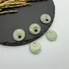 Botão Acessório 18mm Furo Assimétrico Pedra Natural Ametista Olho de Tigre DIY Colar Pulseira Joias
