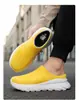 Nuevos calcetines unisex talla grande 46 con forro polar, tejido fly-knit, pantuflas de media caña para parejas, de moda, versátiles, cómodas, transpirables, pantuflas de punta cerrada