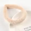 Diadema de Peluche Dopamina Color Sólido Invierno Versátil Estilo Coreano de Ala Ancha Pinza para Lavado de Cara Diadema Linda y Femenina