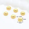 Anillo de Diamante Cóncavo Chapado en Oro Real de 18 Quilates que Conserva el Color Cuentas Espaciadoras en Forma de Moneda para Accesorios de Pulsera y Collar DIY D93