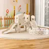 Juguete combinado 2 en 1 para niños, resbaladilla y columpio para casa, interior y exterior, para niños pequeños de 3 a 9 años