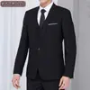 Novo Casaco Solteiro Masculino de Primavera e Outono Roupa de Trabalho Estudantil Masculina Terno para Padrinhos Terno da Moda Masculina