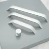 Manija Moderna Minimalista de Aleación de Aluminio para Espacio Negra Sólida Alargada Manija de Puerta de Gabinete Cajón Armario Manija de Puerta de Gabinete