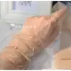 Meias sexys de cano alto 0D ultrafinas, pretas de seda, até o meio da coxa, para mulheres