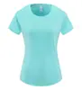 Camiseta de Seda de Hielo de Secado Rápido Personalizada para Verano para Mujer Ropa Deportiva para Exteriores Transpirable Absorbente de Sudor Delgada Lulu Yoga Fitness Camiseta de Manga Corta