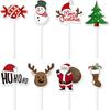 Tarjeta para pastel de Navidad inserción decoración para hornear tarjeta inserción decoración para pastel de Navidad decoración para cupcake topper para fiesta