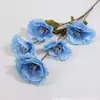 Venta al por mayor Fábrica Salón de Bodas Hotel Accesorios de Decoración Floral Decoración Suave Flores Artificiales Decoración Azul Materiales de Flores Simuladas