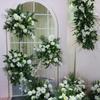 Mori White conjunto de cena de casamento fresco flor artificial floral Ponto de flor de estrada fundo palco arranjo de boas-vindas