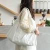 Bolsa de ombro de papel kraft plissada vintage fashion bolsa de ombro feminina com design de nicho bolsa de mão de grande capacidade