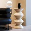 Taburete Bajo Estilo Nórdico Crema para Apartamentos Pequeños, Taburete para Cambiar Zapatos en Sala de Estar del Hogar, Creativo Taburete de Plástico con Forma de Reloj de Arena Estilo Ins de Moda