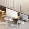 Caja de Almacenamiento para Toallas, Portarrollos de Papel de Cocina Invertido debajo del Espejo del Gabinete, Estante Colgante para Papel de Cocina, Organizador de Papel de Cocina Colgante para Gabinete