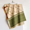 Cachecol vintage xadrez floral estilo francês em falso cashmere para mulheres, xale jacquard dupla face, aquecedor de pescoço quente outono e inverno 2026