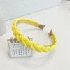 Diadema de Tela de Color Sólido para Mujeres Coreanas Accesorios para el Cabello Trenza Trenzada Diadema Sello para el Cabello Plástico de Moda Pinza para el Cabello Dentada F804