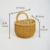 Feito à mão imitação de rattan tecido rack de armazenamento cozinha banheiro decoração de parede de armazenamento de lavatório cesta de armazenamento