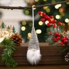 Novas Decorações de Natal Transfronteiriças Pingentes Pequenos Tricotados de Natal Árvore de Natal Boneca Velho Sem Rosto Pingente Vermelho