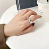Moda Europea y Americana Ins Anillo de Metal Simple para Mujer Corea del Sur Puerta Este Nudo Distintivo Cruz Abertura Anillo de Dedo para Comida Trendy
